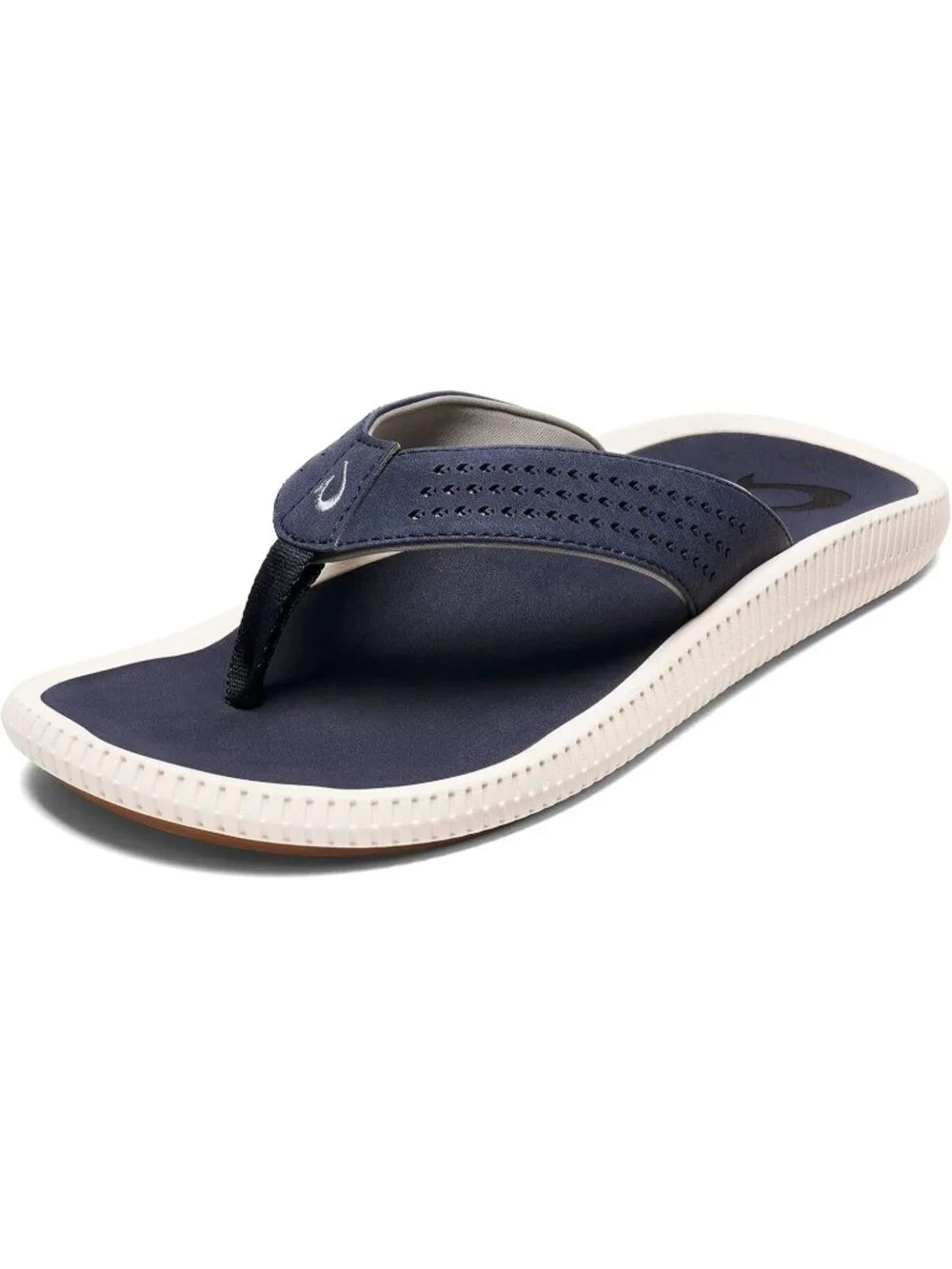 Men's Navy Blue Synthetic Beach Sandals Water Resistant Flip Flops Comfort Fit